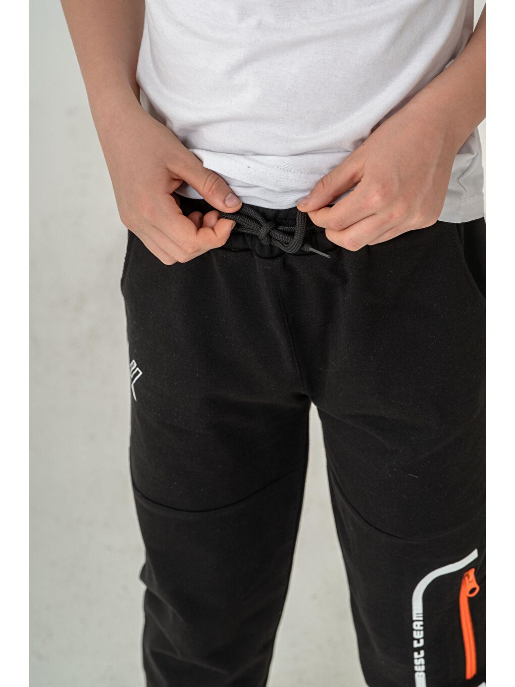 Siyah Best Team Baskılı Erkek Çocuk Eşofman Altı-7