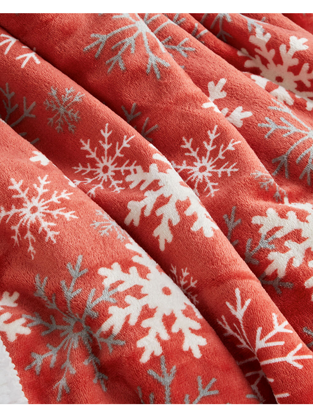 Snowland Koltuk Şalı 120x160 cm Kırmızı-2