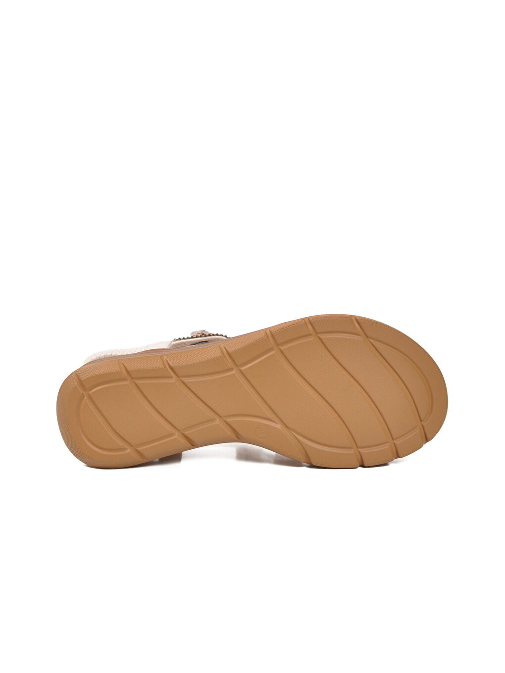 Beyaz Hakiki Deri Taş İşlemeli Kadın Sandalet B481 Z-4