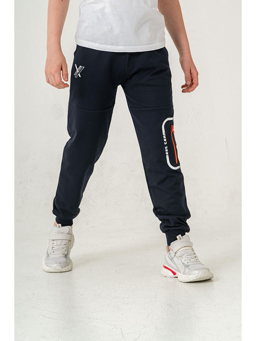 Lacivert Best Team Baskılı Erkek Çocuk Eşofman Altı-4