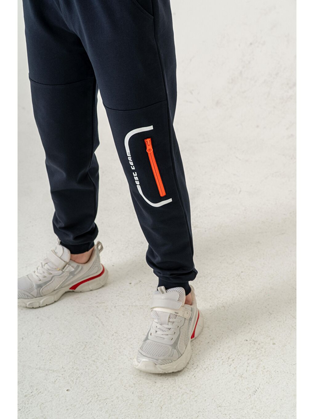 Lacivert Best Team Baskılı Erkek Çocuk Eşofman Altı-5