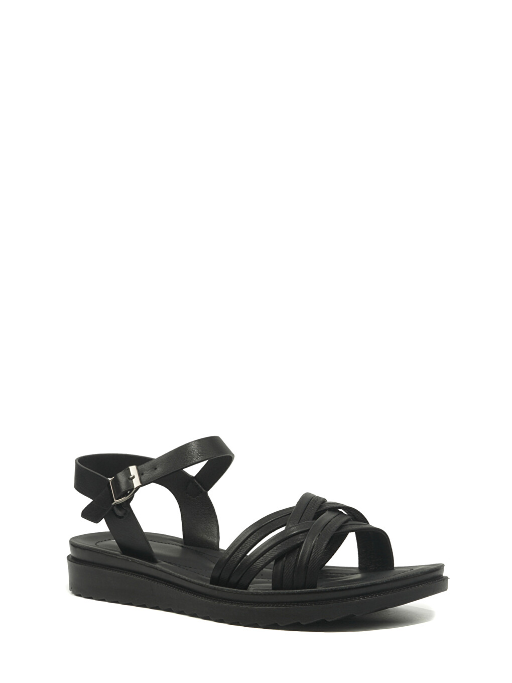 409042.Z Siyah Kadın Comfort Sandalet-1