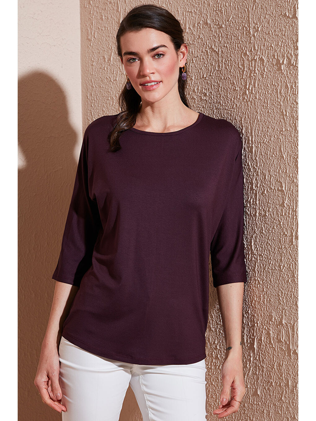 Kırmızı Bisiklet Yaka Truvakar Kol Kadın Bluz 5861416Y