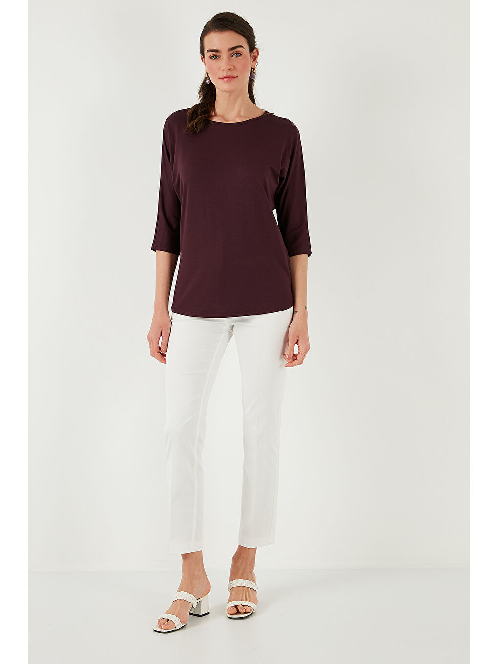 Kırmızı Bisiklet Yaka Truvakar Kol Kadın Bluz 5861416Y-2