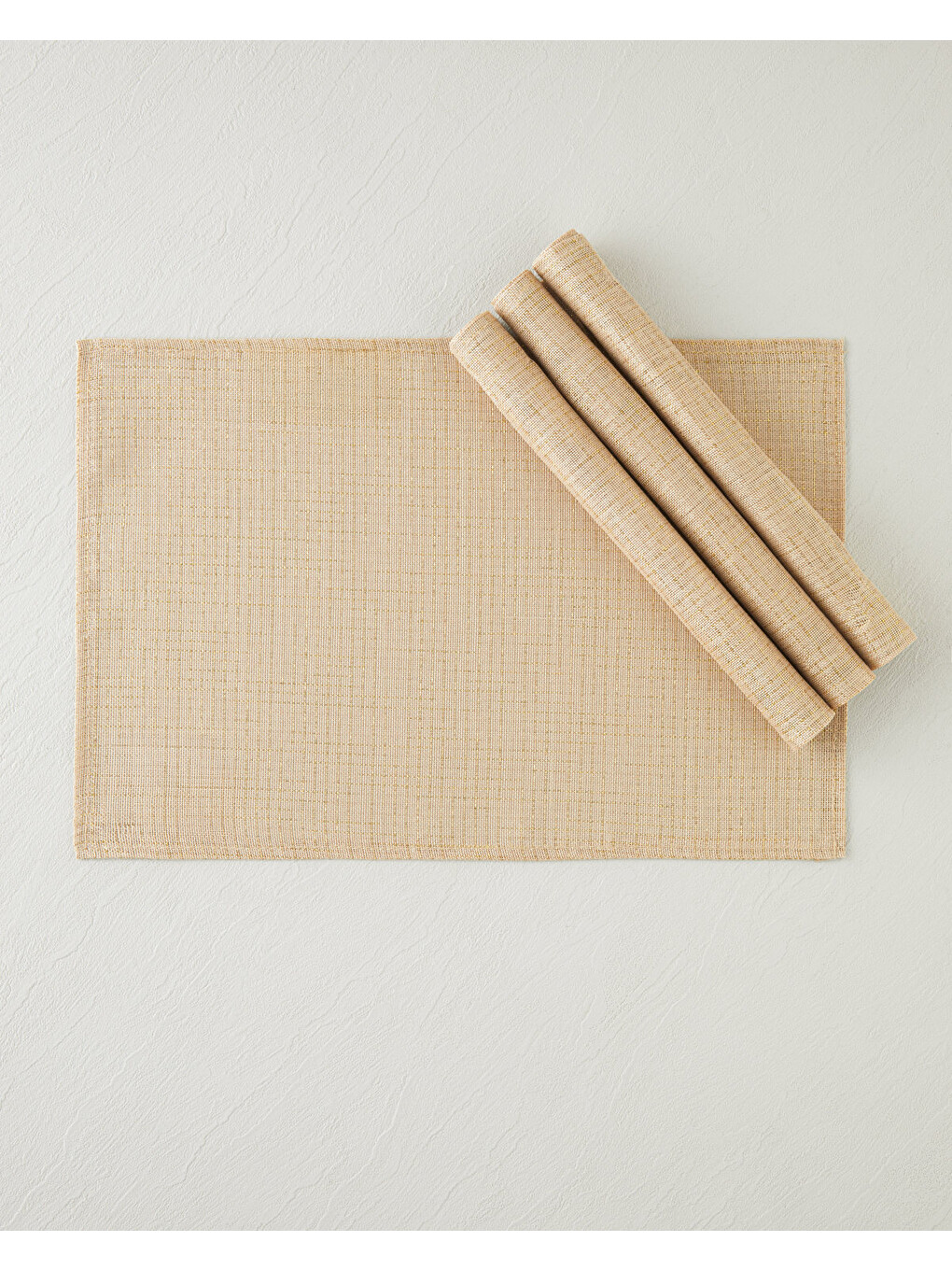 Sarı Soft Glow Polyester 4'lü Amerikan Servis 30x45 Cm Gold