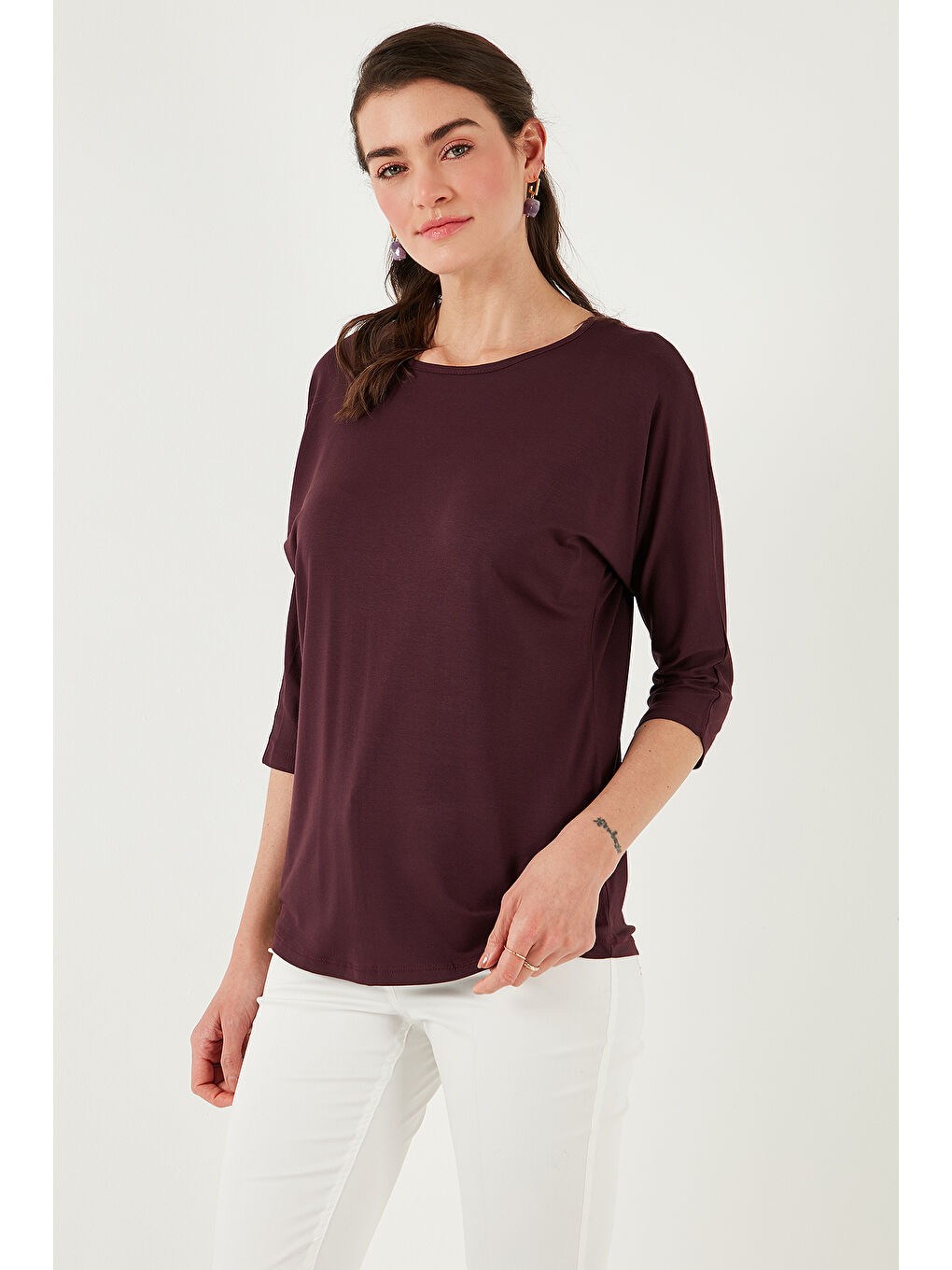 Kırmızı Bisiklet Yaka Truvakar Kol Kadın Bluz 5861416Y-4