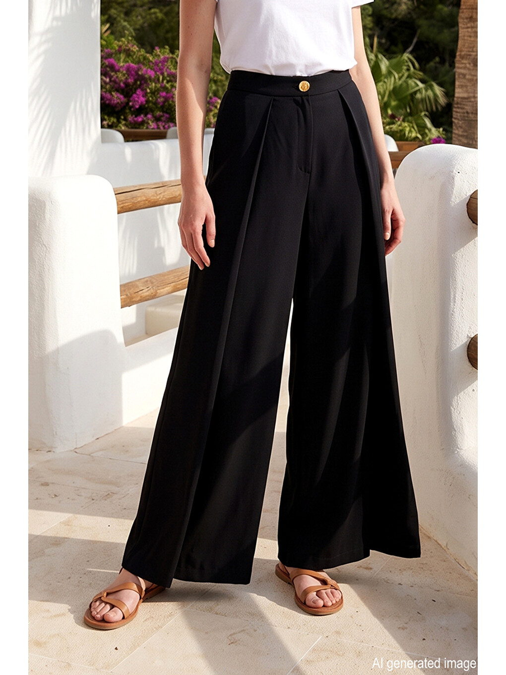 Merwish Krep Pantolon 1652 Siyah