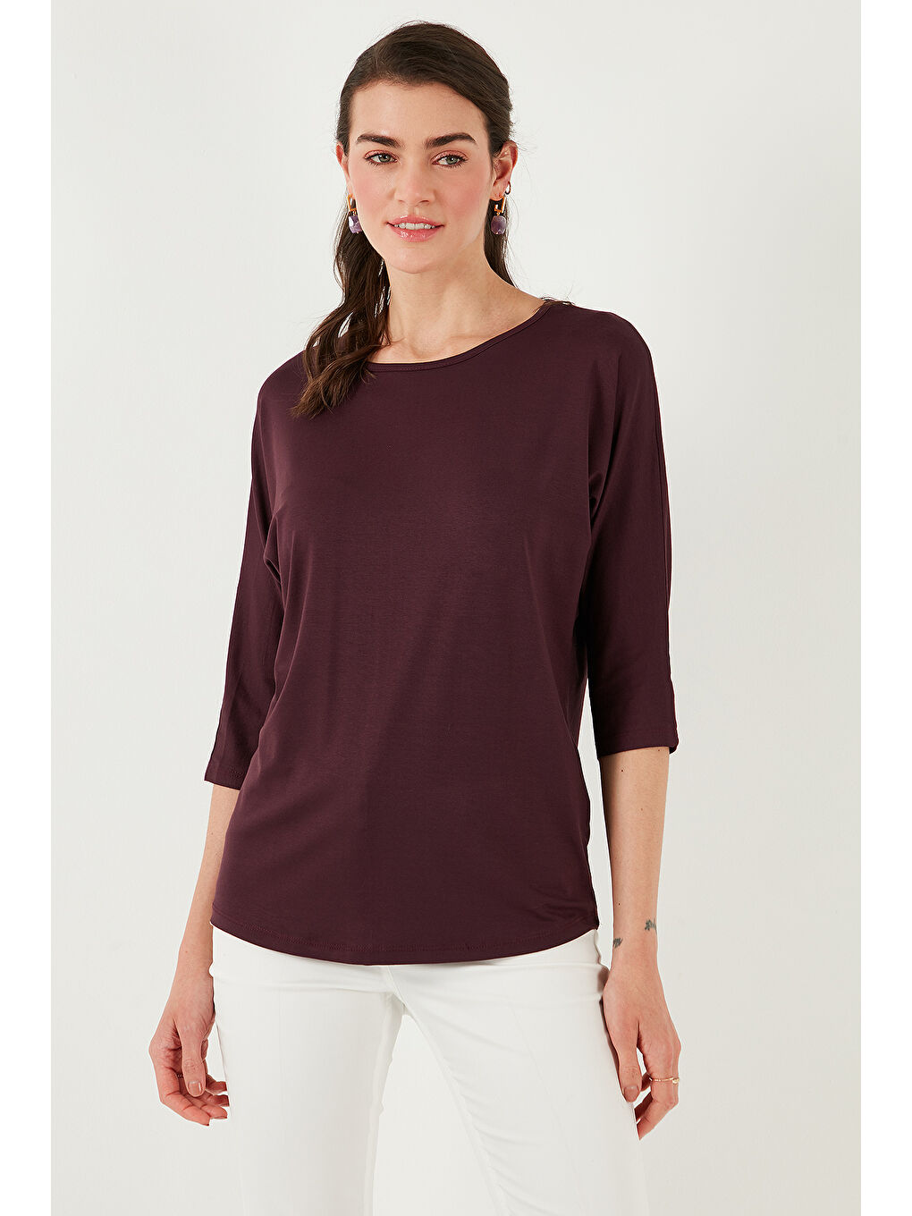 Kırmızı Bisiklet Yaka Truvakar Kol Kadın Bluz 5861416Y-5