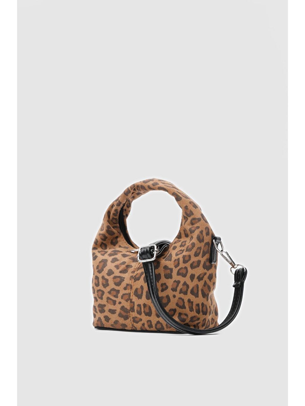 Karışık Axy Süet Çapraz Çanta Leopar Desen-2