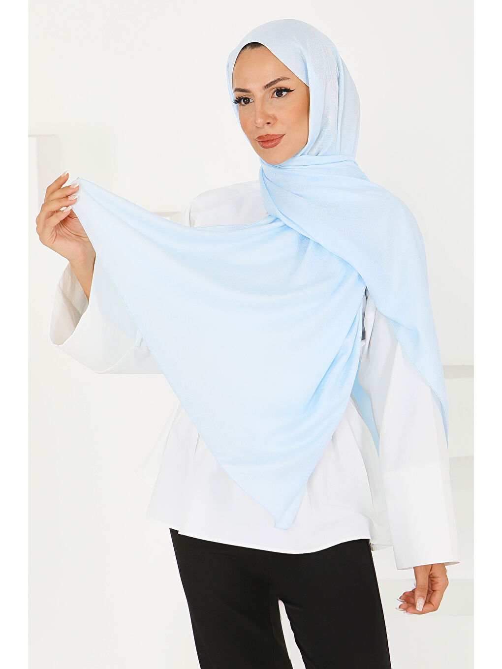 Etnik Monagram Şal Bebe Mavi - 27592