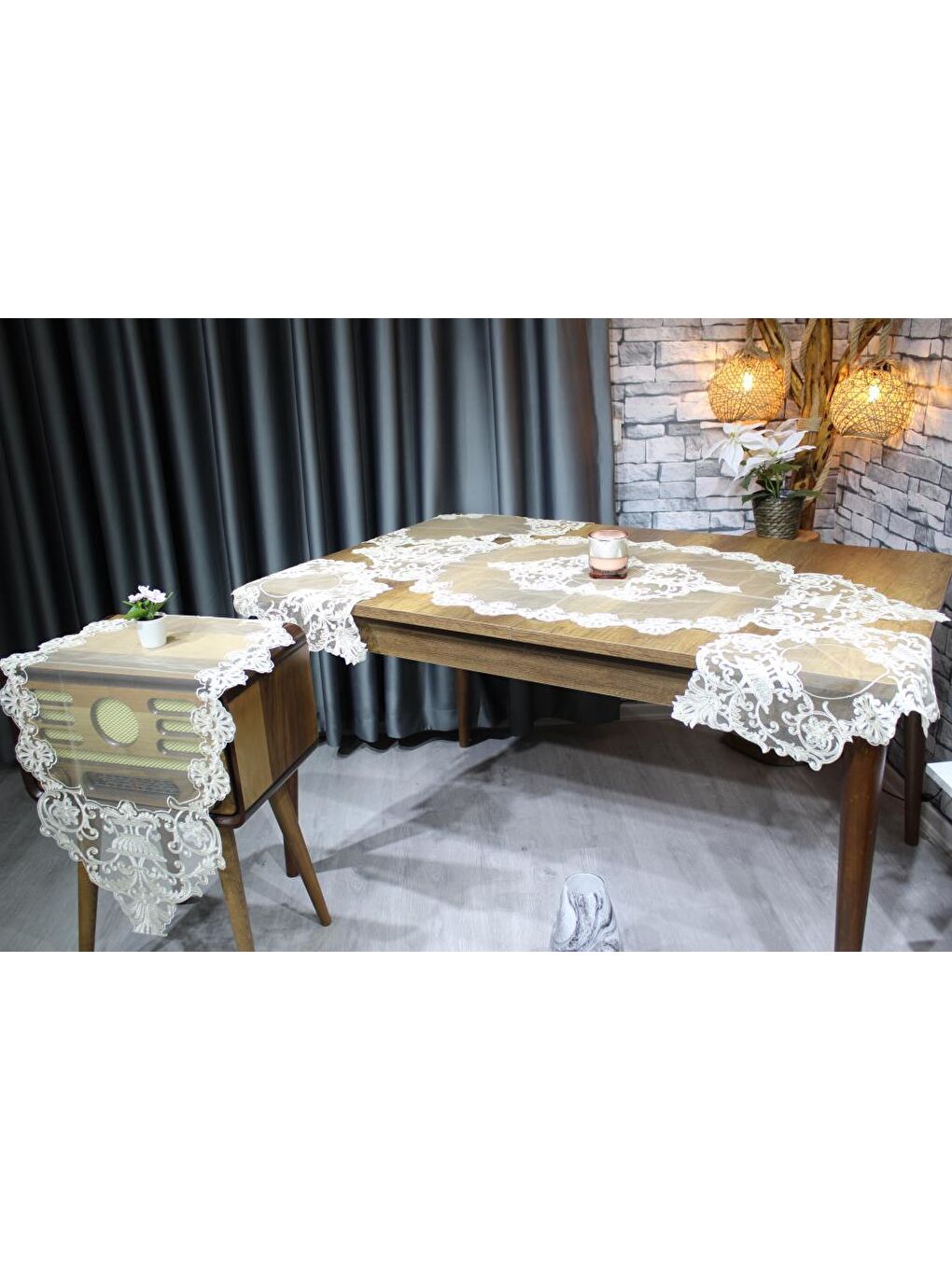 Sarı Alara 5 Parça Salon Takımı Gold-1