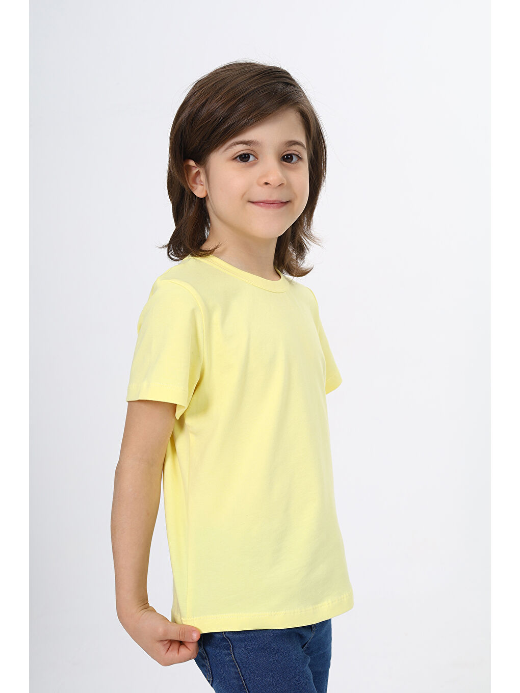 Sarı Erkek Çocuk Baskılı Tişört-2