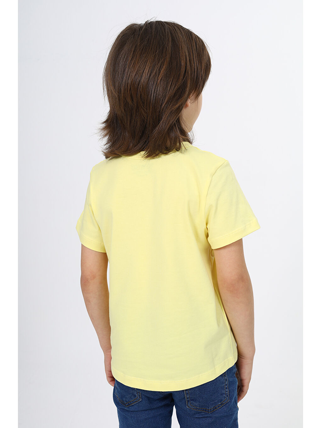 Sarı Erkek Çocuk Baskılı Tişört-3