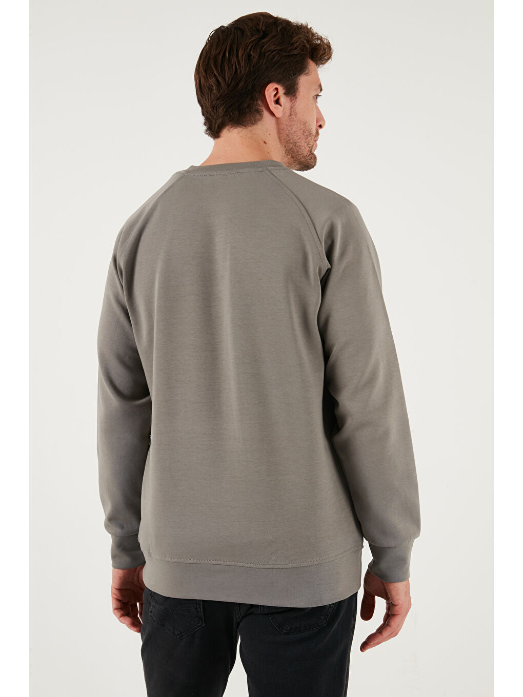 Haki Streç Pamuklu Relaxed Fit Bisiklet Yaka 2'li Paket Sweat 5901210S2-4