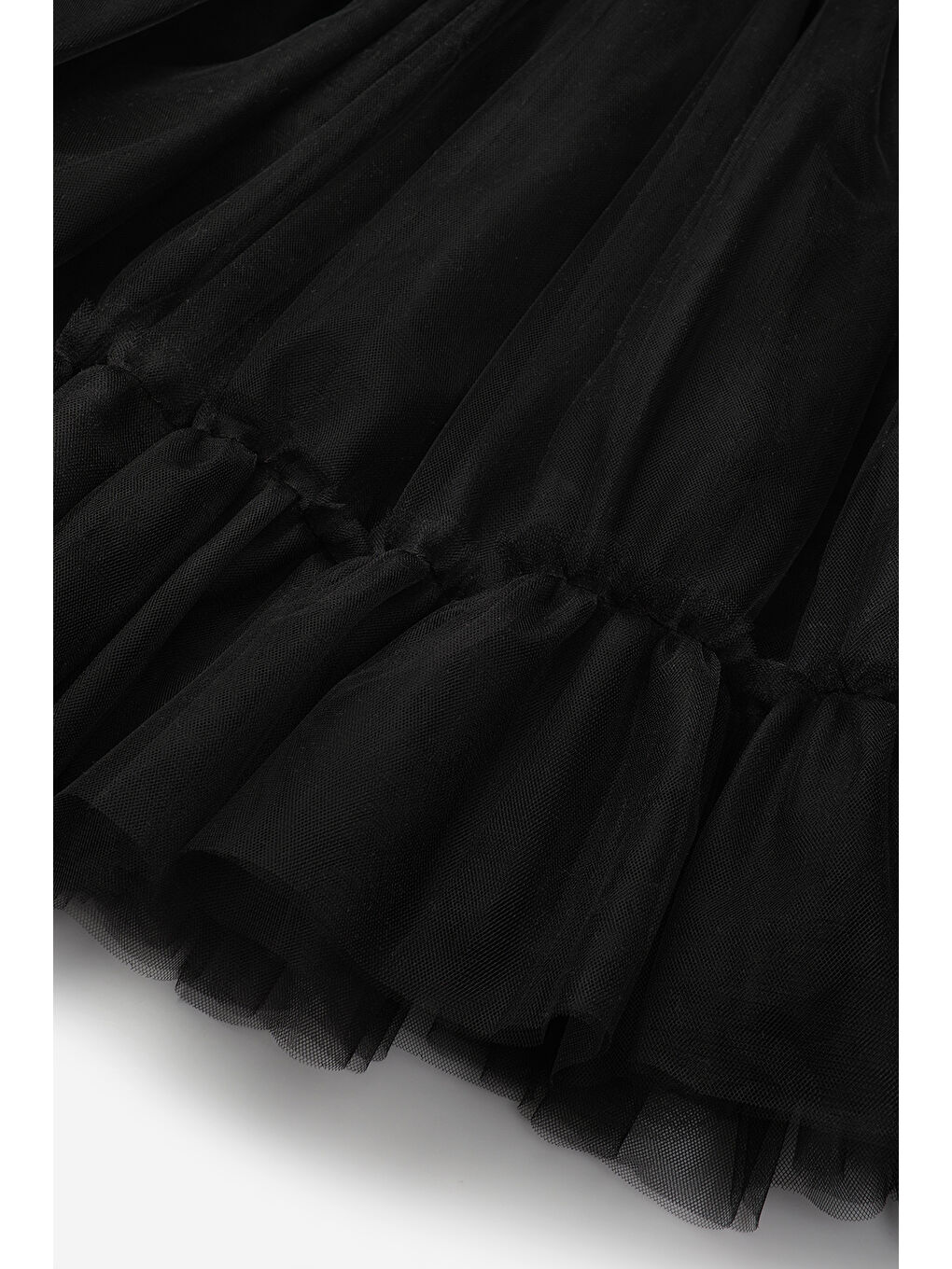 Siyah Kız Çocuk Uzun Tül Etek - Mindy-5