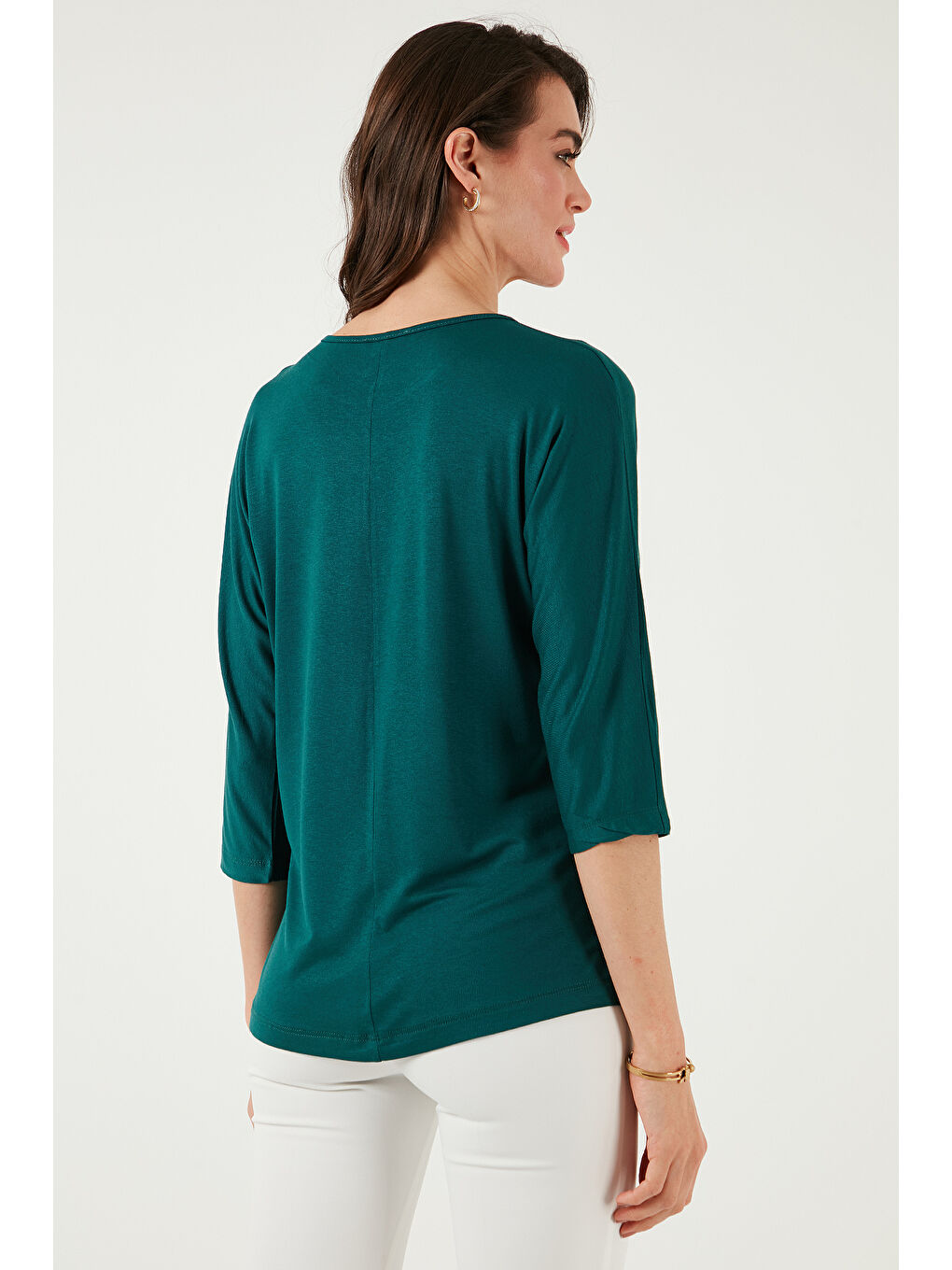 Yeşil Bisiklet Yaka Truvakar Kol Kadın Bluz 5861416Y-6