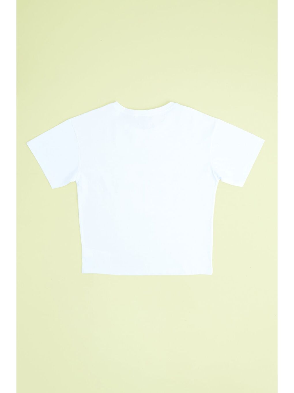 Beyaz Los Angeles Baskılı Kız Çocuk Crop Tişört-2