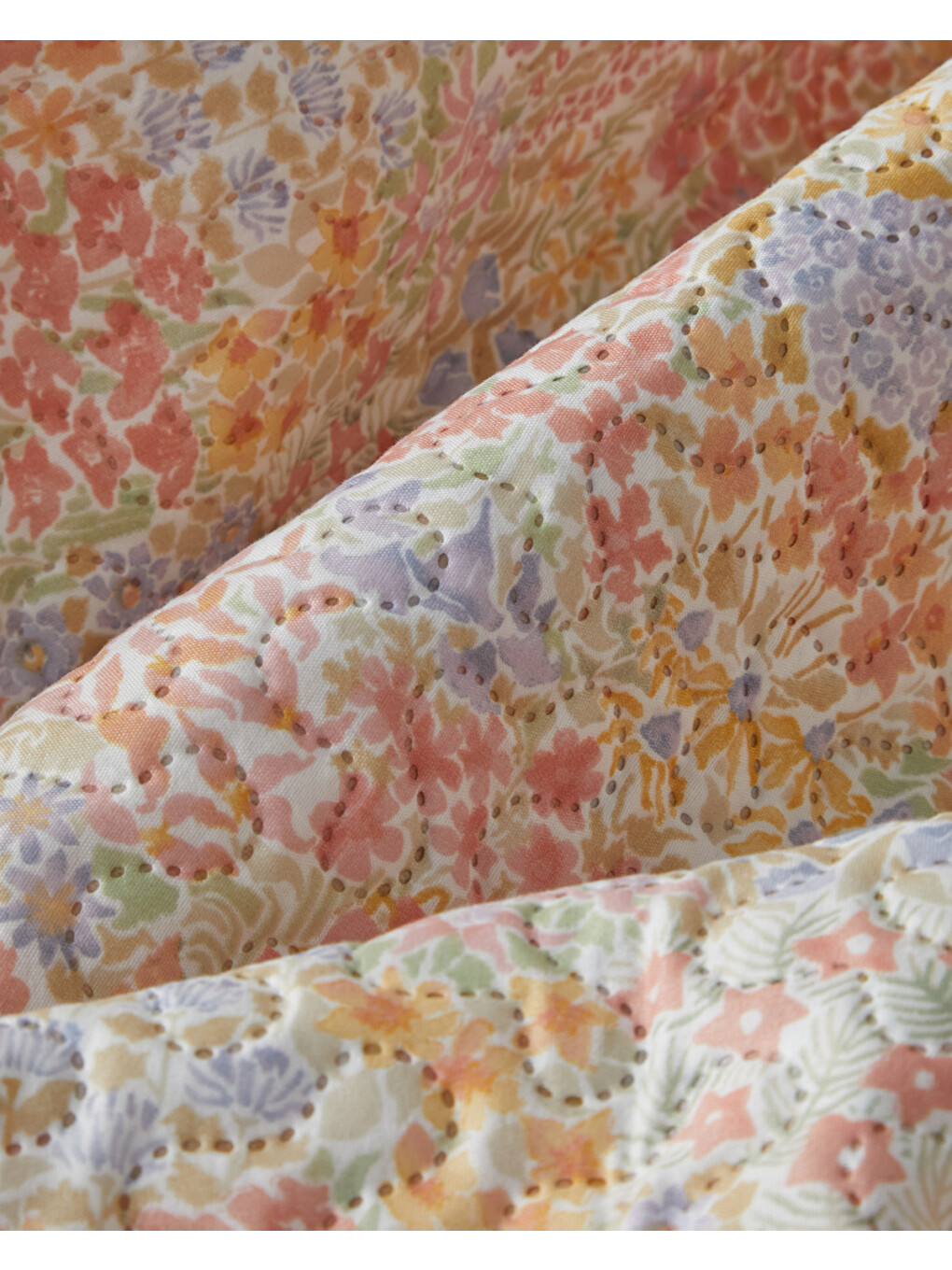 Turuncu Fleur Multicolore King Size Çok Amaçlı Örtü 220x240 Cm Yavruağzı-3