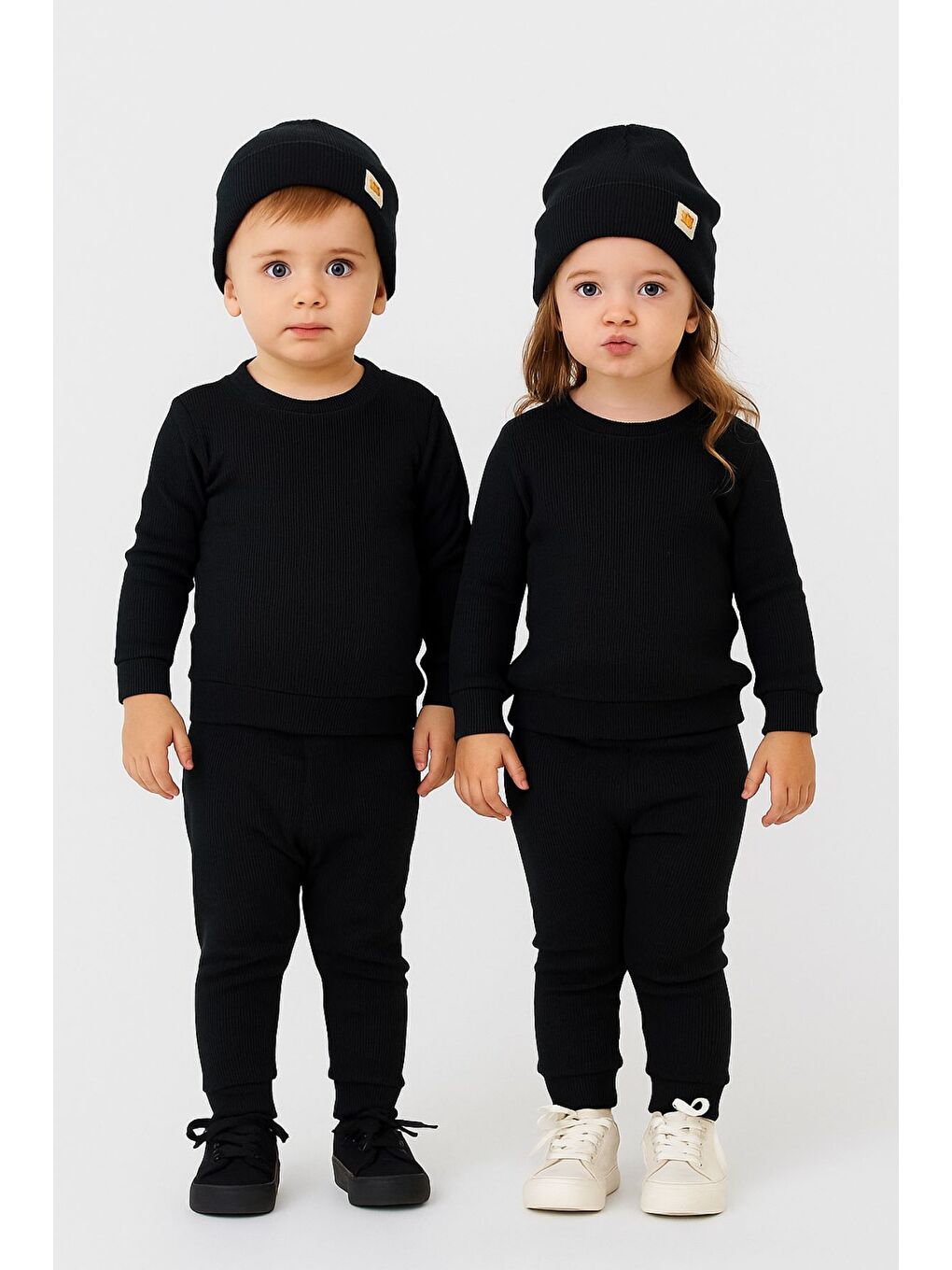 Siyah Unisex 3'Lü Kaşkorse Bebe Takım-2