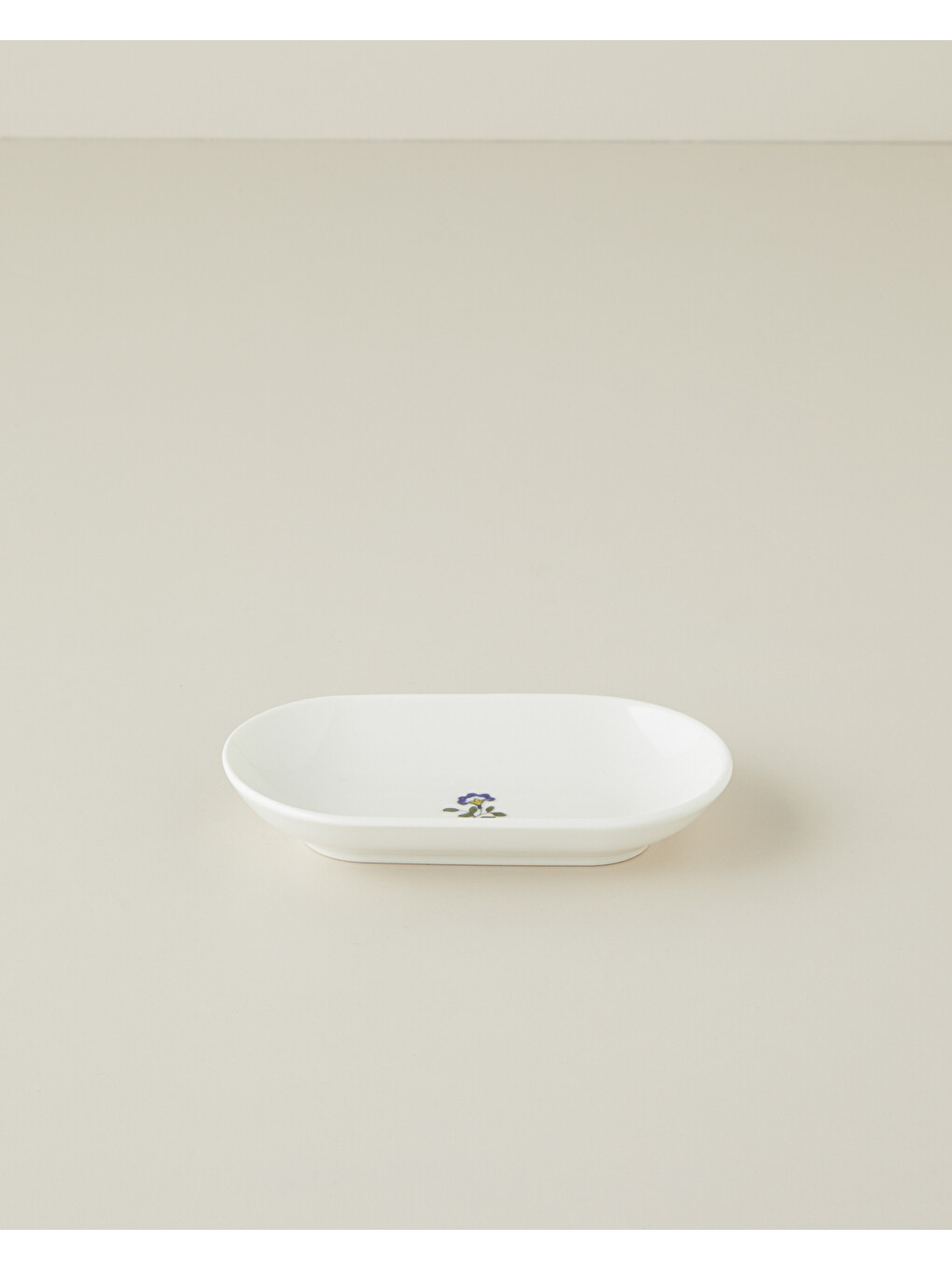 Talavera Garden Porselen Kayık Tabak 15 Cm Beyaz - Lacivert