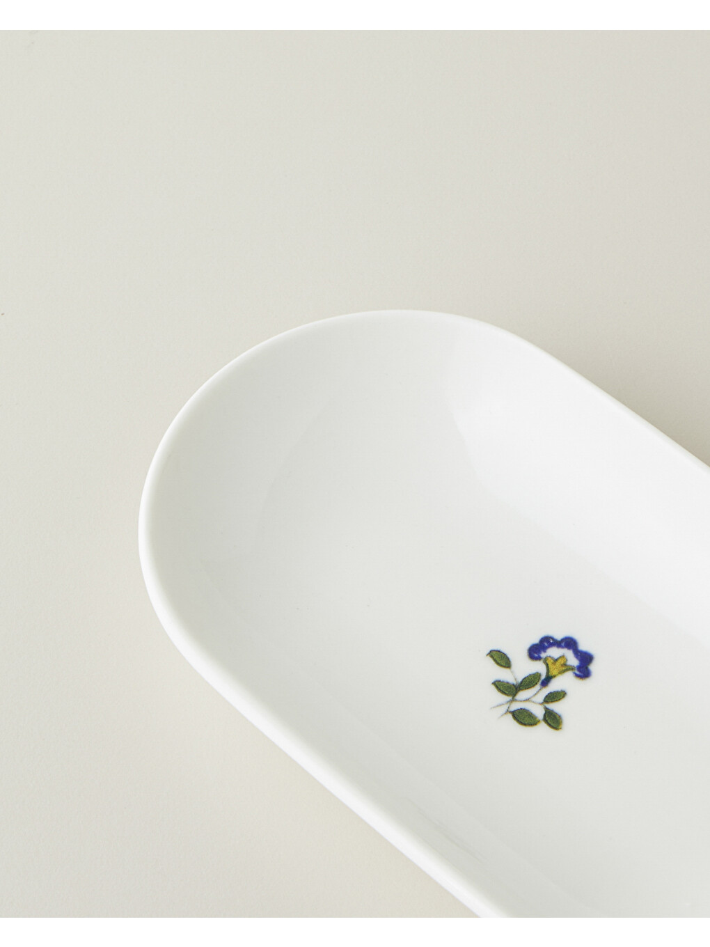 Talavera Garden Porselen Kayık Tabak 15 Cm Beyaz - Lacivert-2