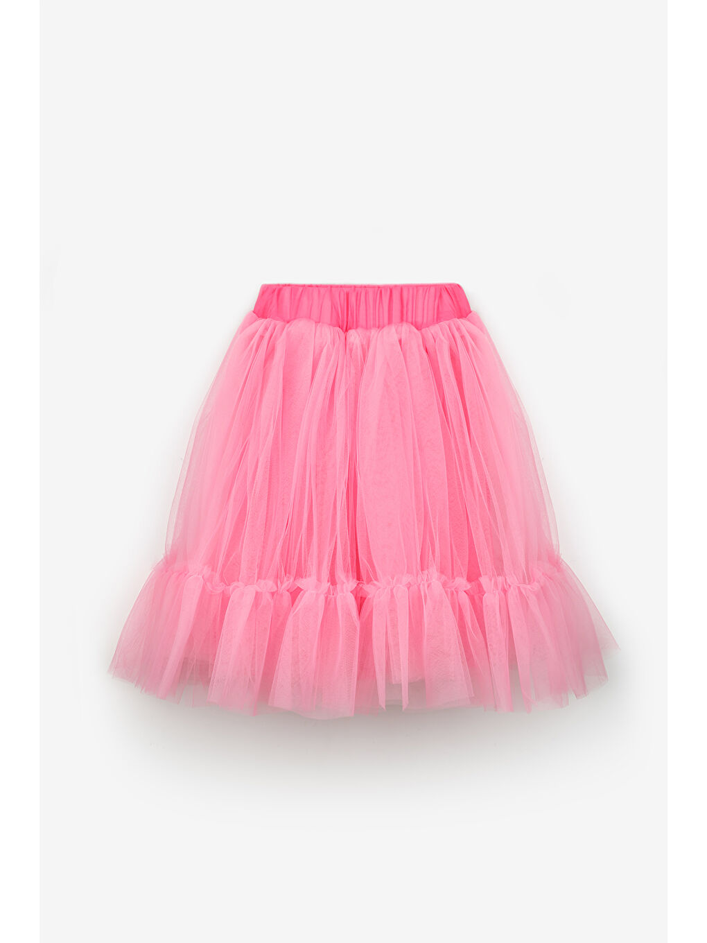 Fuşya Kız Çocuk Uzun Tül Etek - Mindy-4