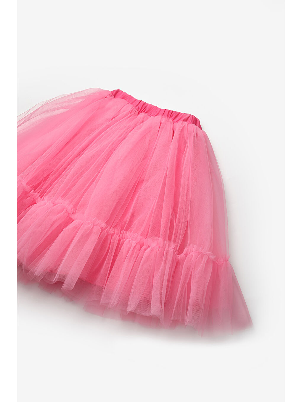 Fuşya Kız Çocuk Uzun Tül Etek - Mindy-5