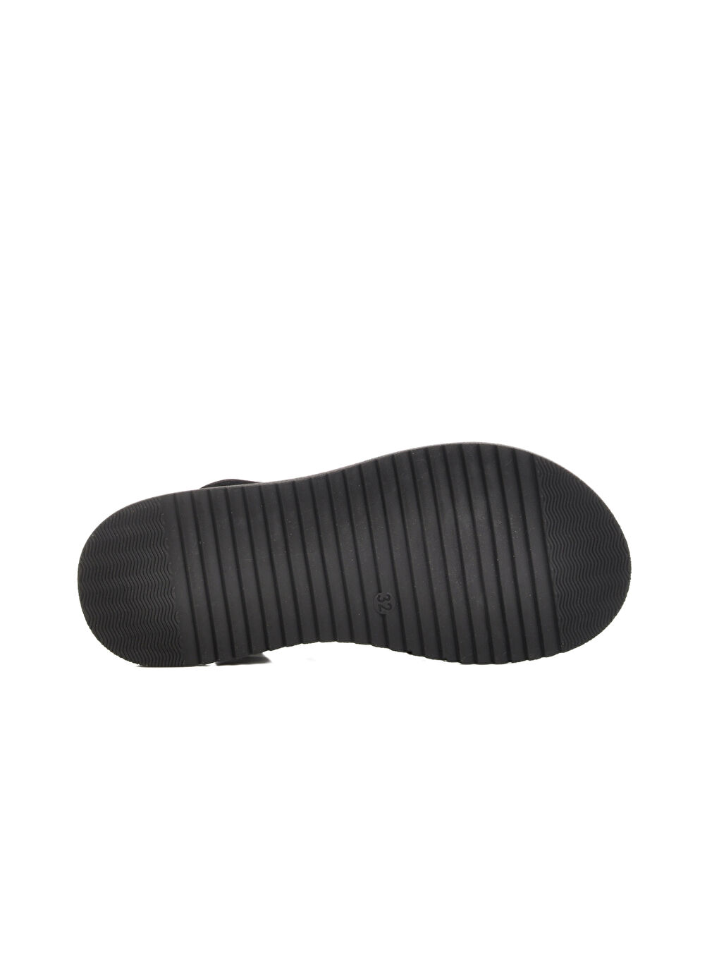 Siyah Rugan Cırtlı Ortopedik Kız Çocuk Sandalet 25T103 F-4