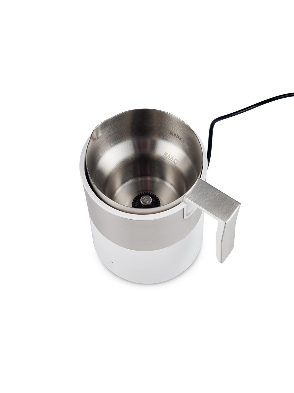 İndüksiyonlu Süt Köpürtücü, Beyaz-3