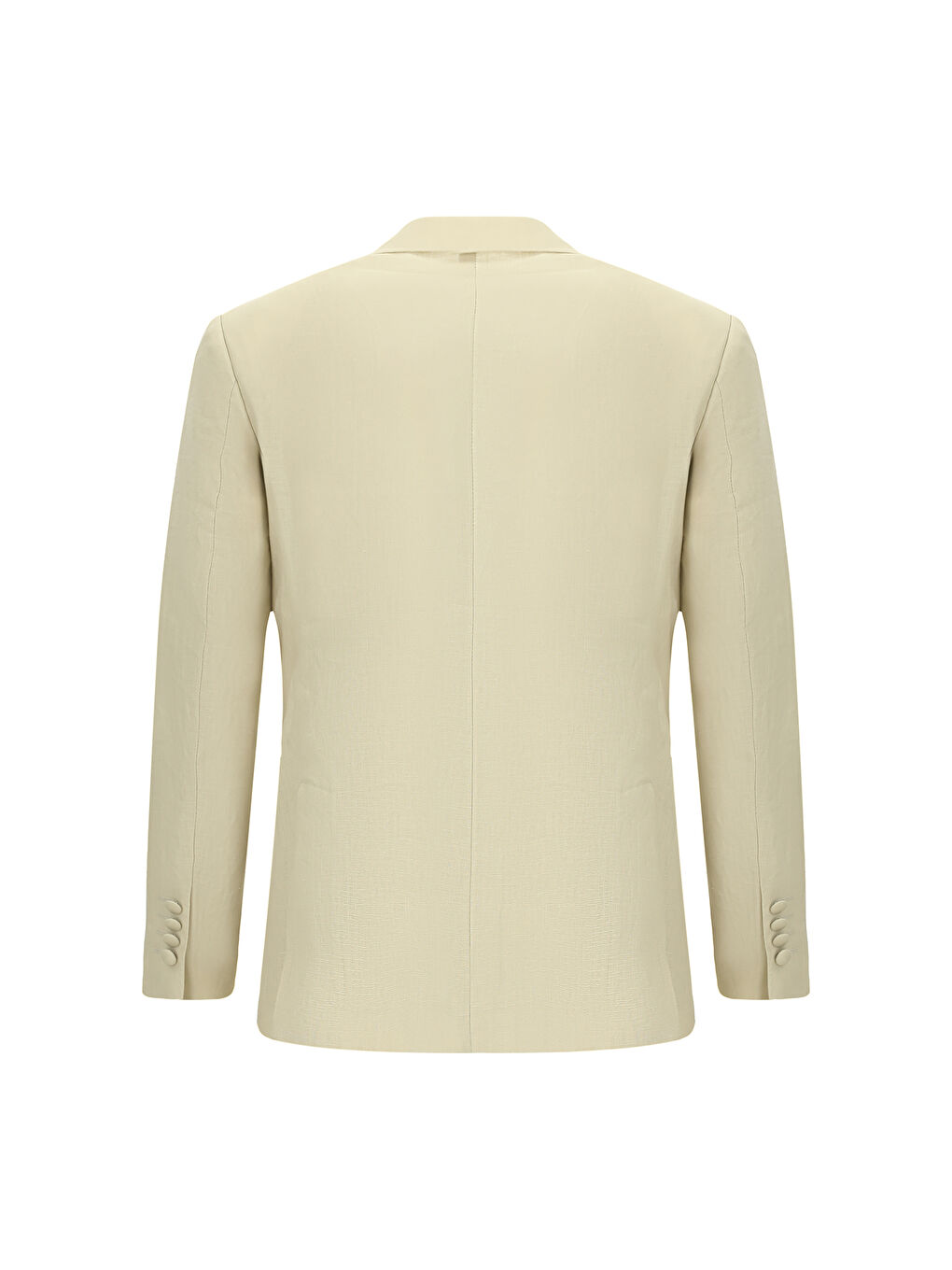 Bej Regular Fit Sivri Yaka Keten Smokin & Damatlık-2