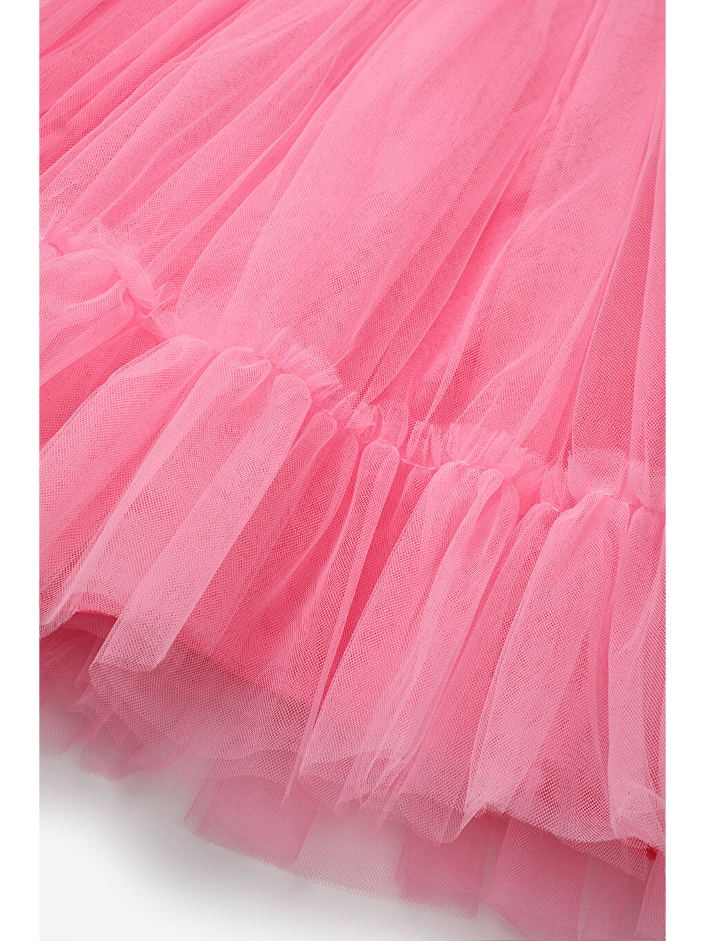 Fuşya Kız Çocuk Uzun Tül Etek - Mindy-6