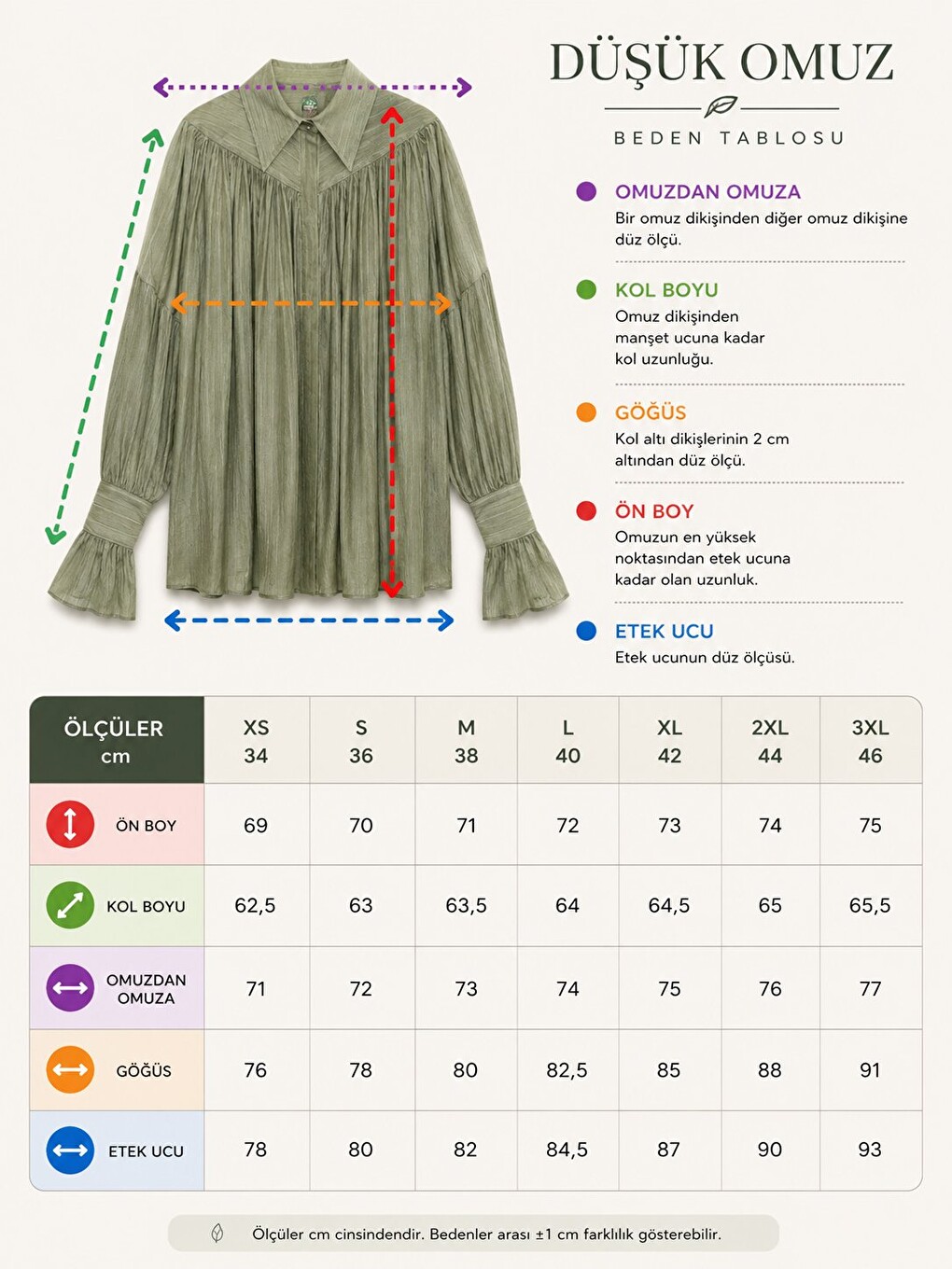 Beyaz Kadın Oversize Büzgülü Kol Detaylı Düşük Omuz Gömlek-3