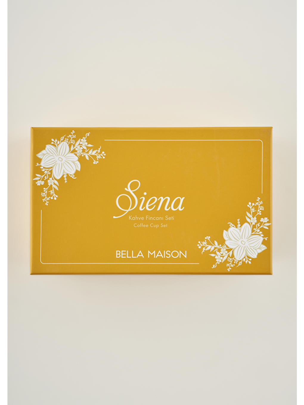 Sarı Siena New Bone 2'li Kahve Fincanı Seti Hardal (90 cc)-4