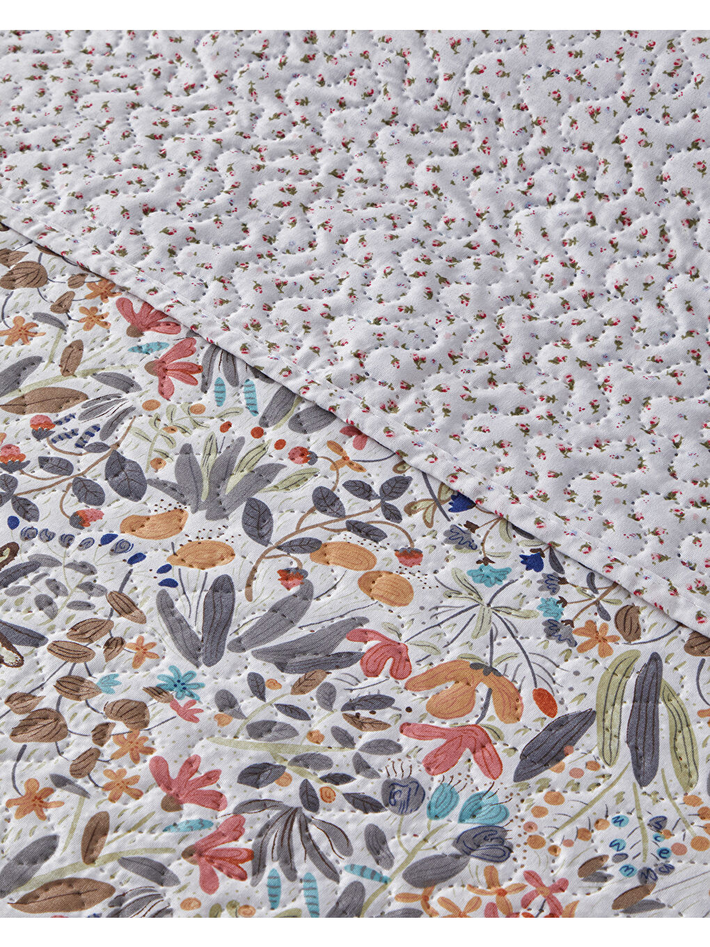 Wild Forest Çift Taraflı Çift Kişilik Çok Amaçlı Örtü Pembe-3