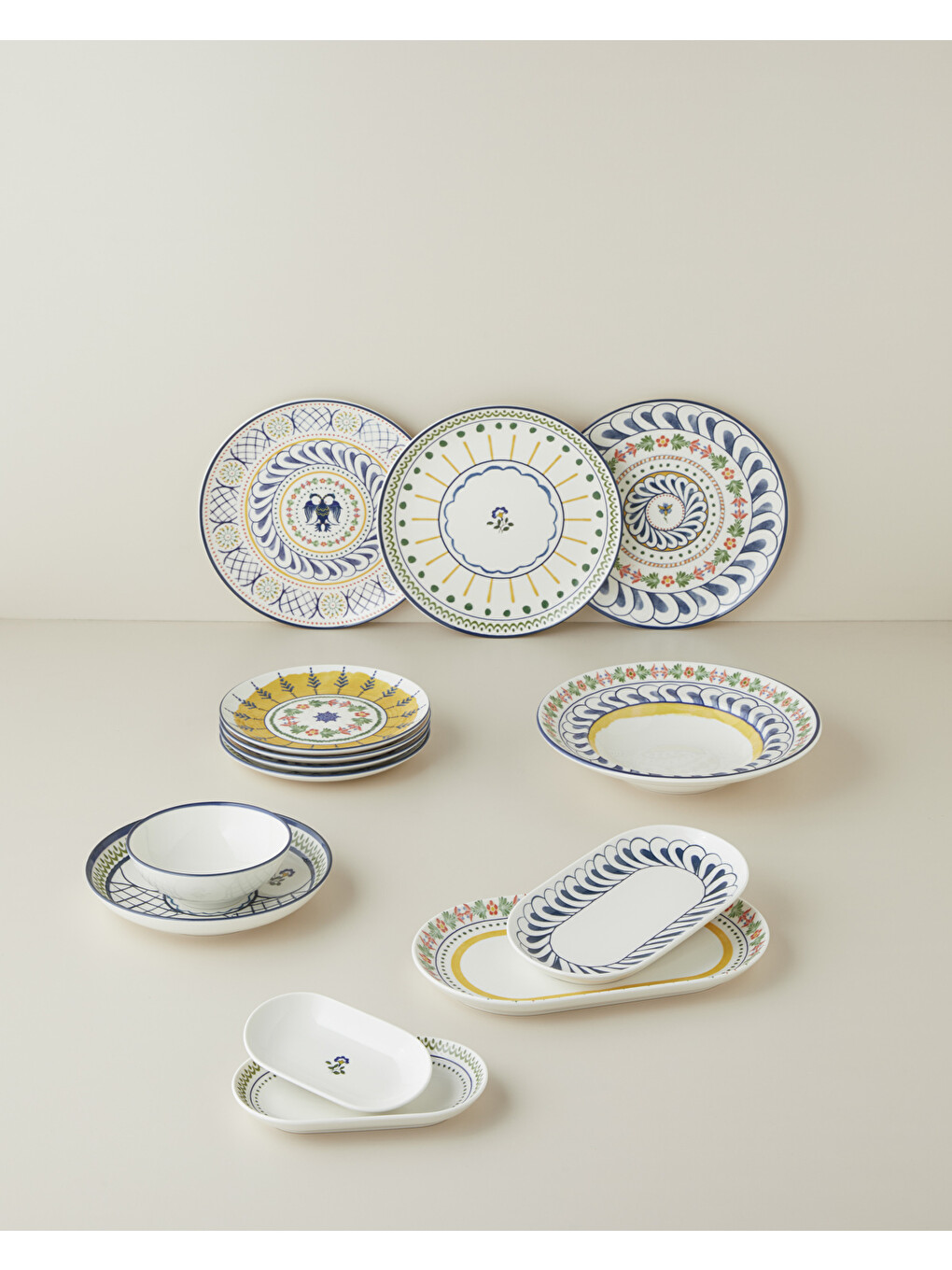 Harmony Talavera Porselen Kase 14 Cm Beyaz - Lacivert-3