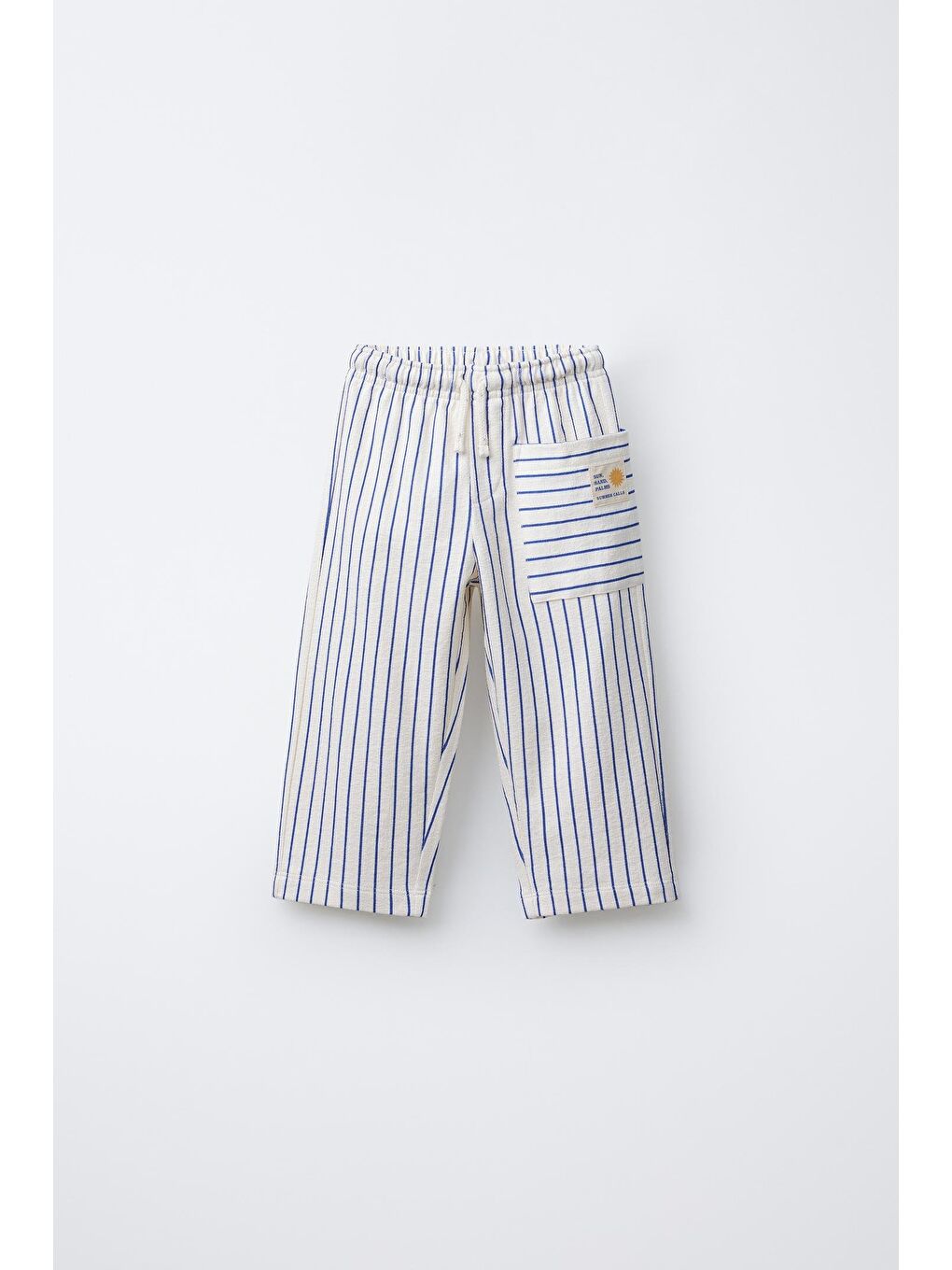 Karışık Erkek Çocuk Pamuklu Mavi Maymun Baskılı T-Shirt Ve Çizgili Eşofman Takım-2