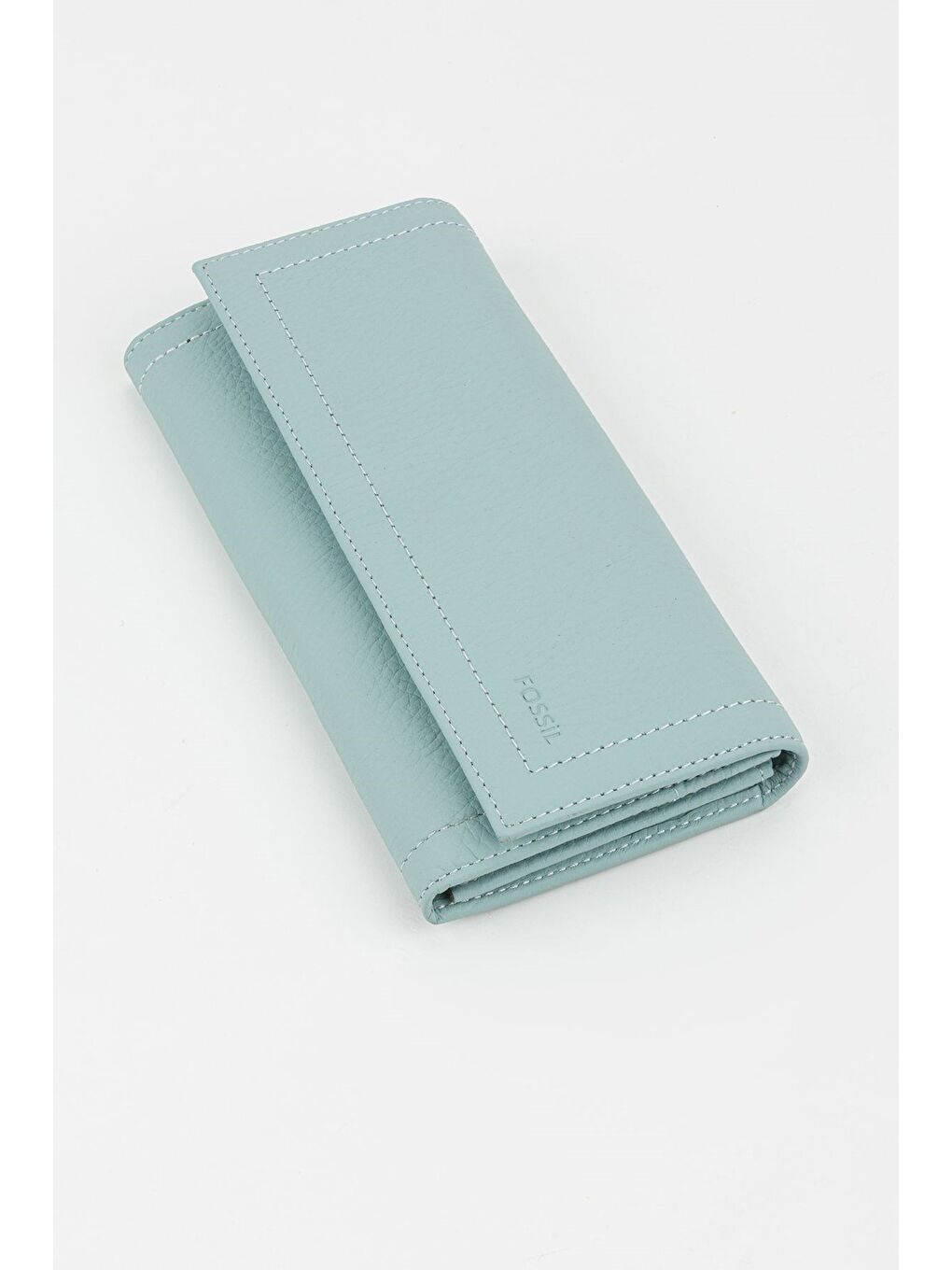 Mavi Kutulu Hakiki Deri Kadın El Portföyü Uzun Cüzdan-2