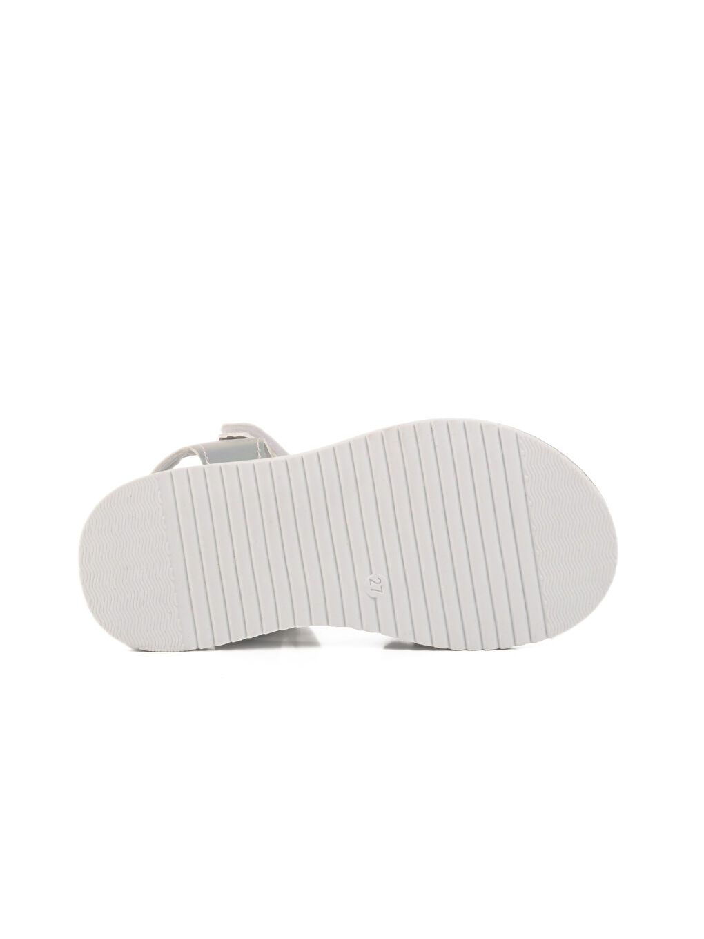 Gri Gümüş Simli Cırtlı Ortopedik Kız Çocuk Sandalet 25T105 P-4