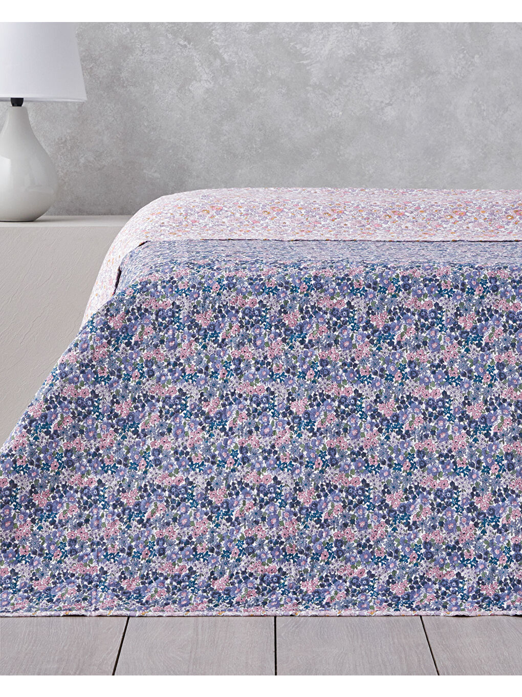 Floral Cascade King Size Çok Amaçlı Örtü 240x220 cm Pembe-2