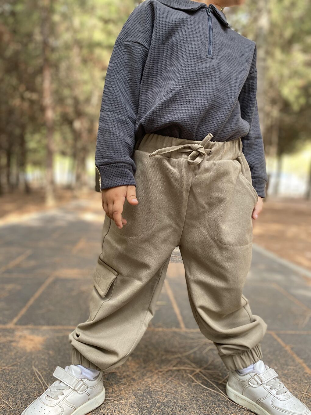 Bej Barlas Pantolon-4