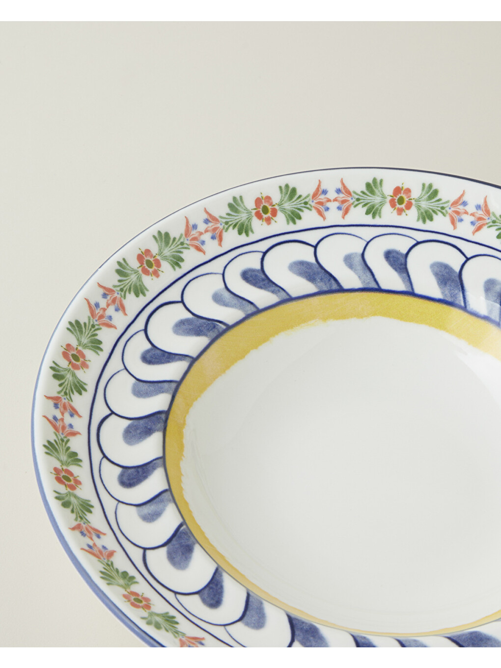 Talavera Feast Porselen Makarna Tabağı 27 Cm Beyaz - Lacivert-2