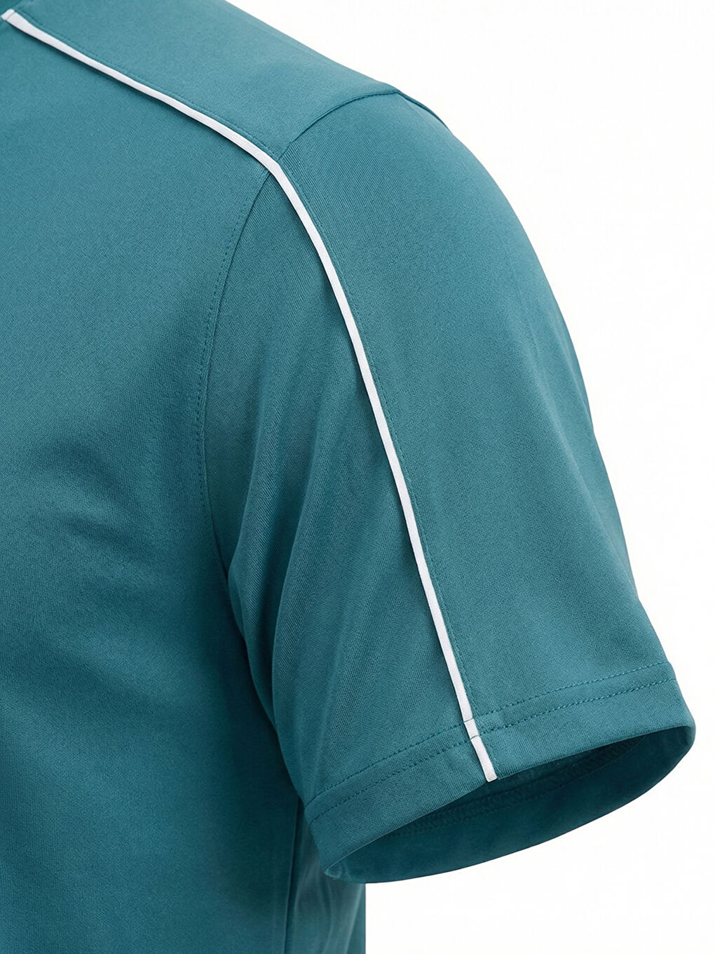 Turkuaz ORENDAHILL Erkek Spor Tişört Hızlı Kuruyan Esnek Regular Fit Trim Detaylı Activewear-4