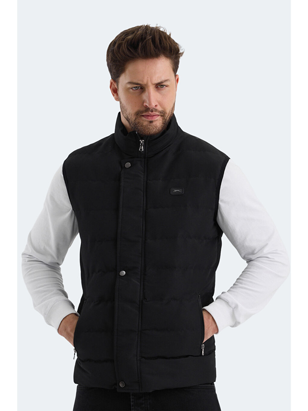 SLAZENGER SLİMFİT ZULA IN Erkek Yelek Siyah