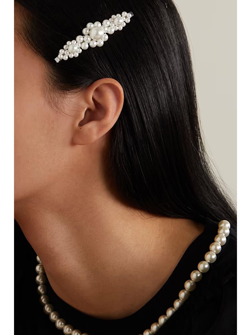 Yabon İncili Yan Toka Beyaz-4