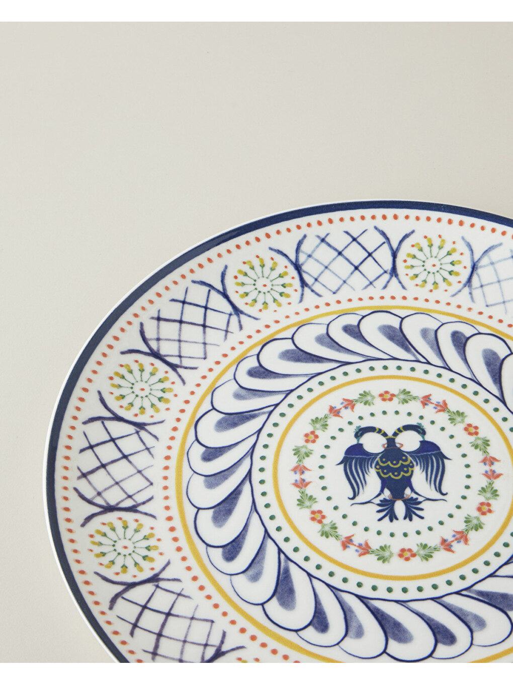 Fiesta Talavera Porselen Servis Tabağı 26 Cm Beyaz - Lacivert-2