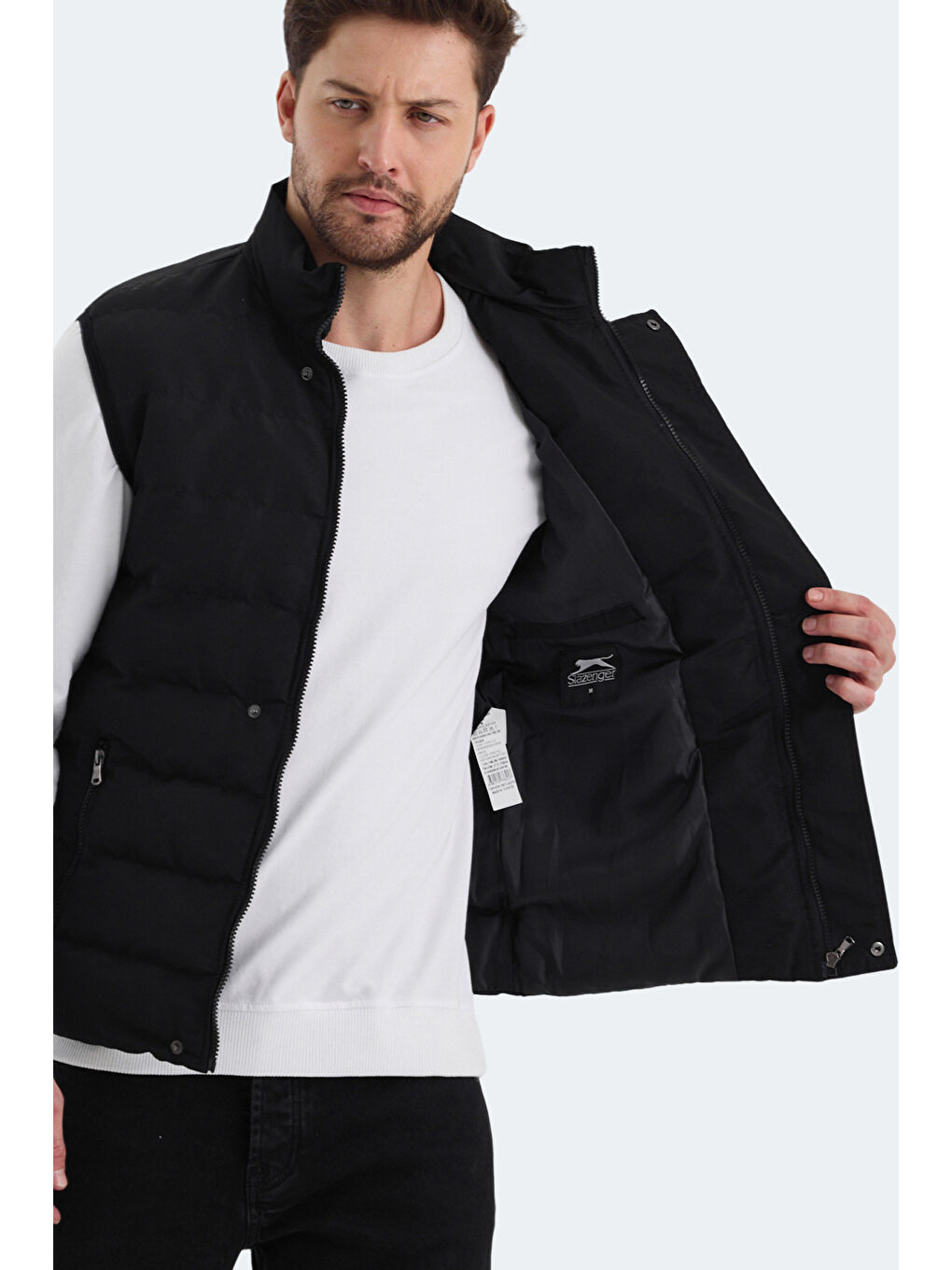 SLAZENGER SLİMFİT ZULA IN Erkek Yelek Siyah - 5