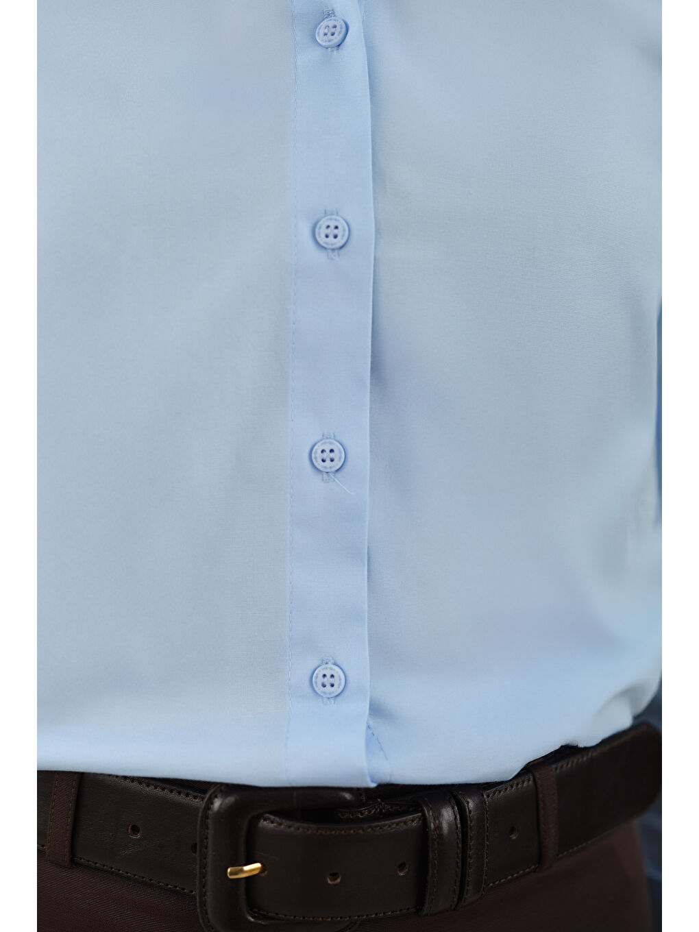 Kısa Fit Gömlek Açık Mavi-2