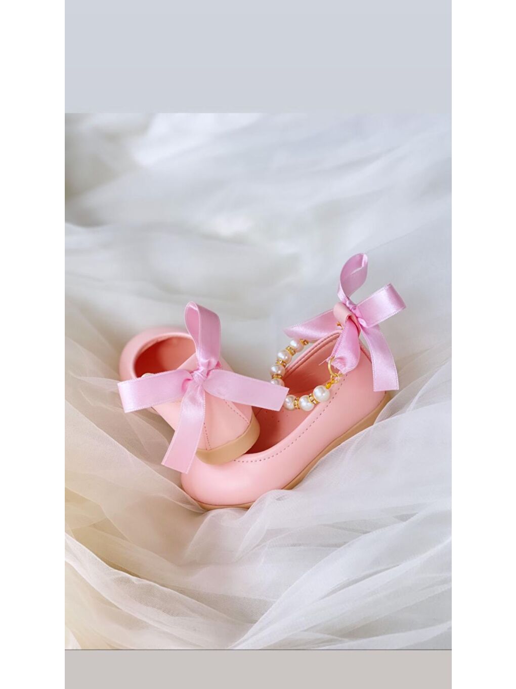 Beyaz Kız Çoçuk Incili Babet