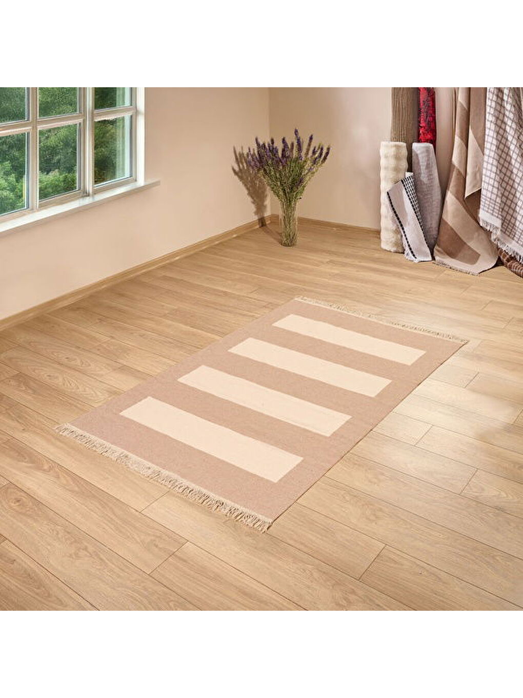 Soft Vogar Çift Taraflı Mutfak Halısı - Ekru - 120x180 cm-1