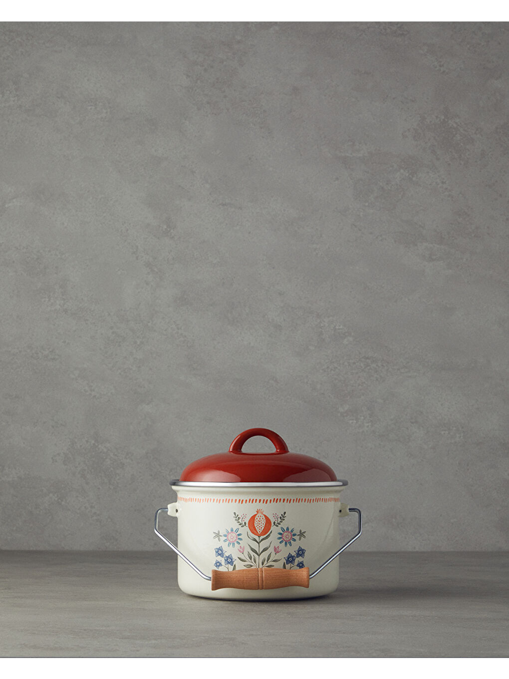 Carnival Time Emaye Bakraç 16 cm Pembe-Beyaz